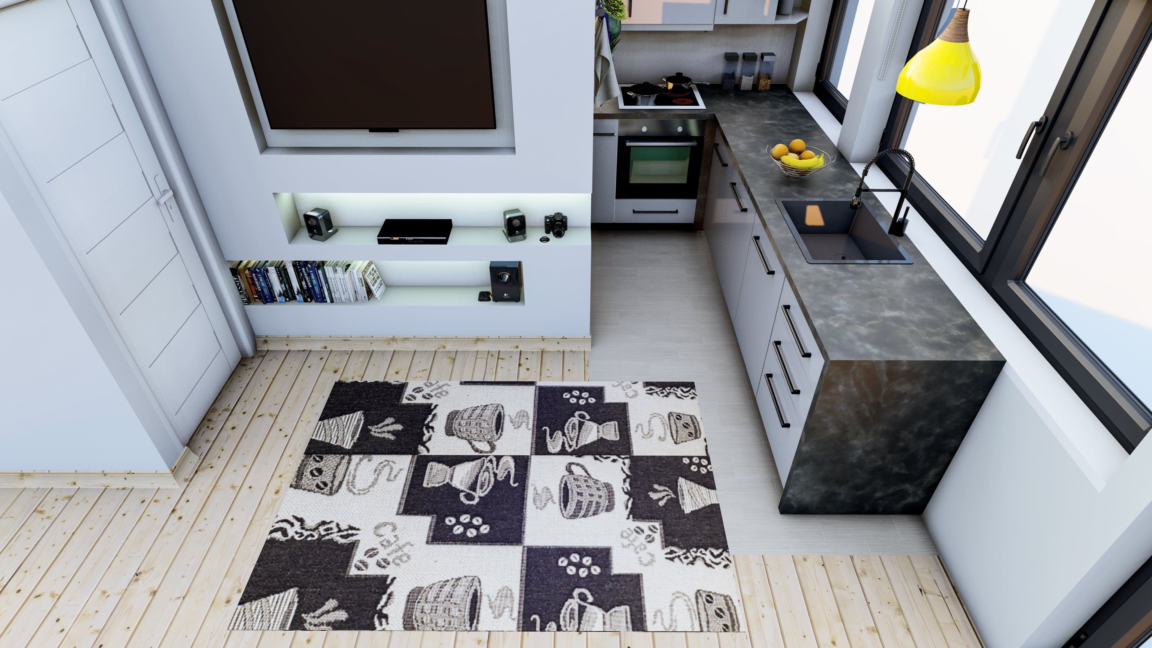 Covor bucatarie iuta, Naturale , crem/maro - EmaCarpets