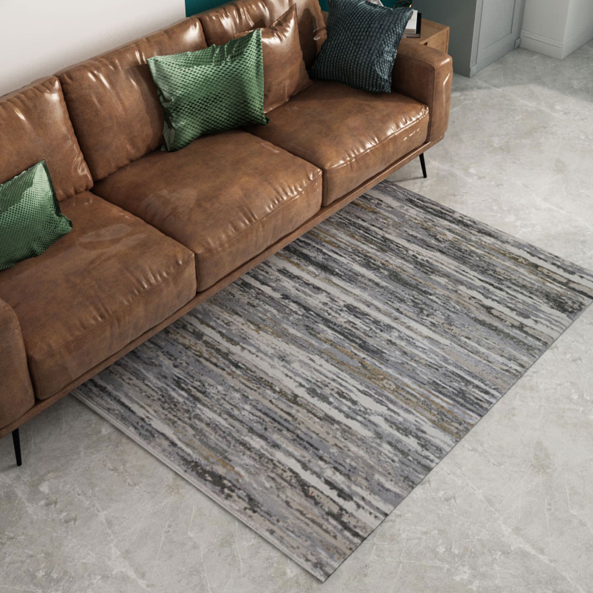 Covor modern Paris 1, gri/crem, dreptunghiular-EMA CARPETS