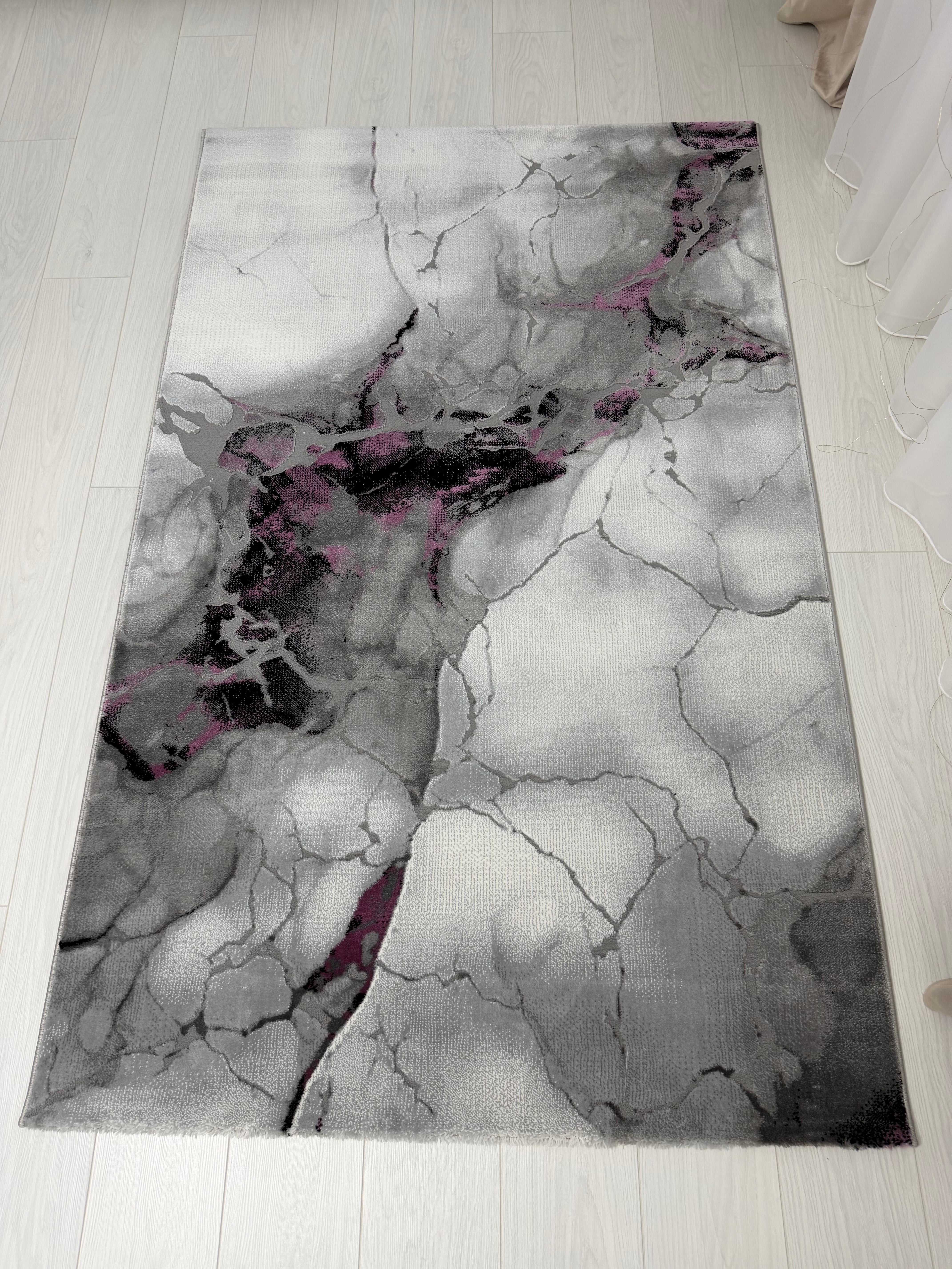 Covor Modern Bella, grey-lila - EmaCarpets