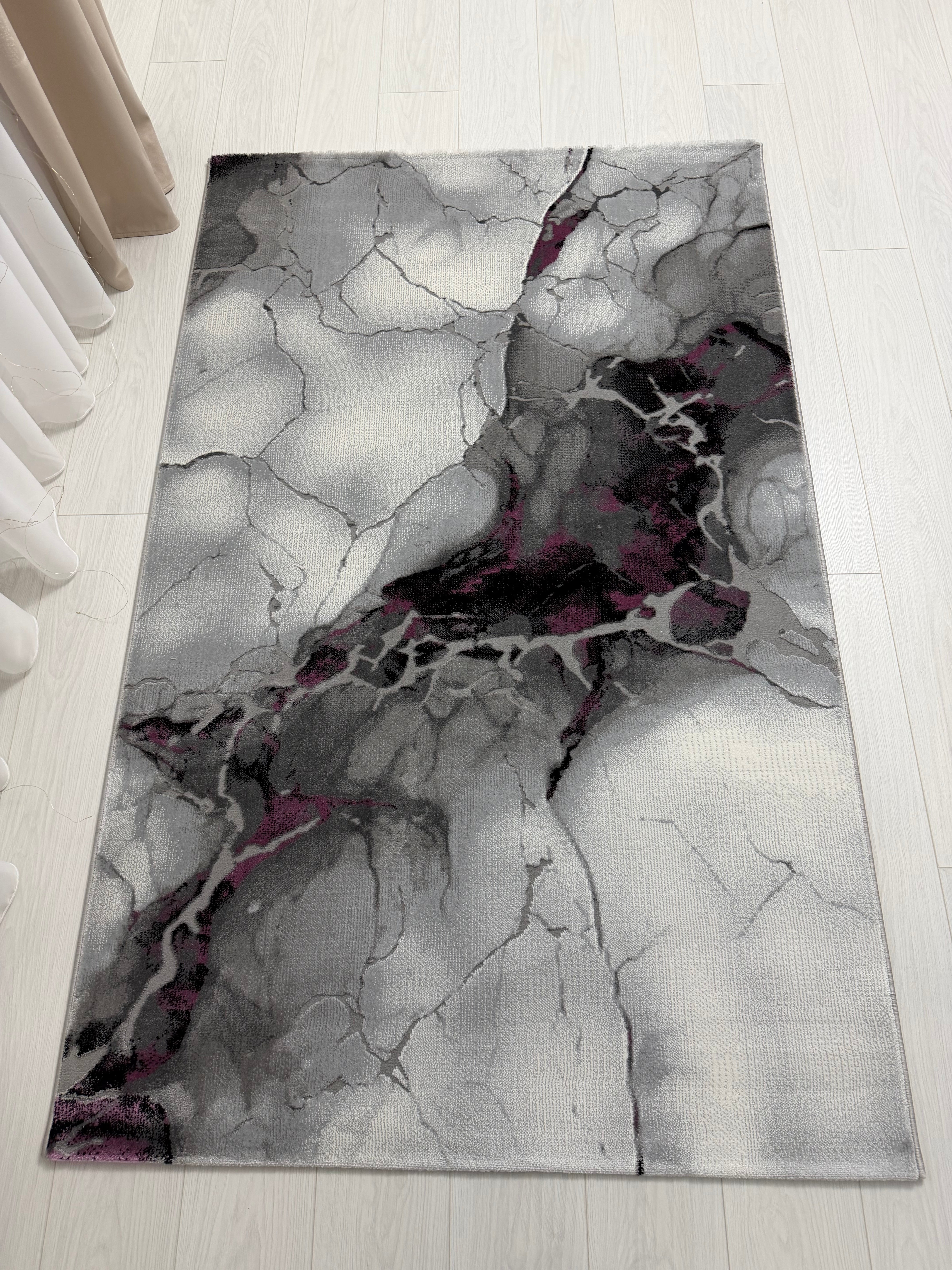Covor Modern Bella, grey-lila - EmaCarpets