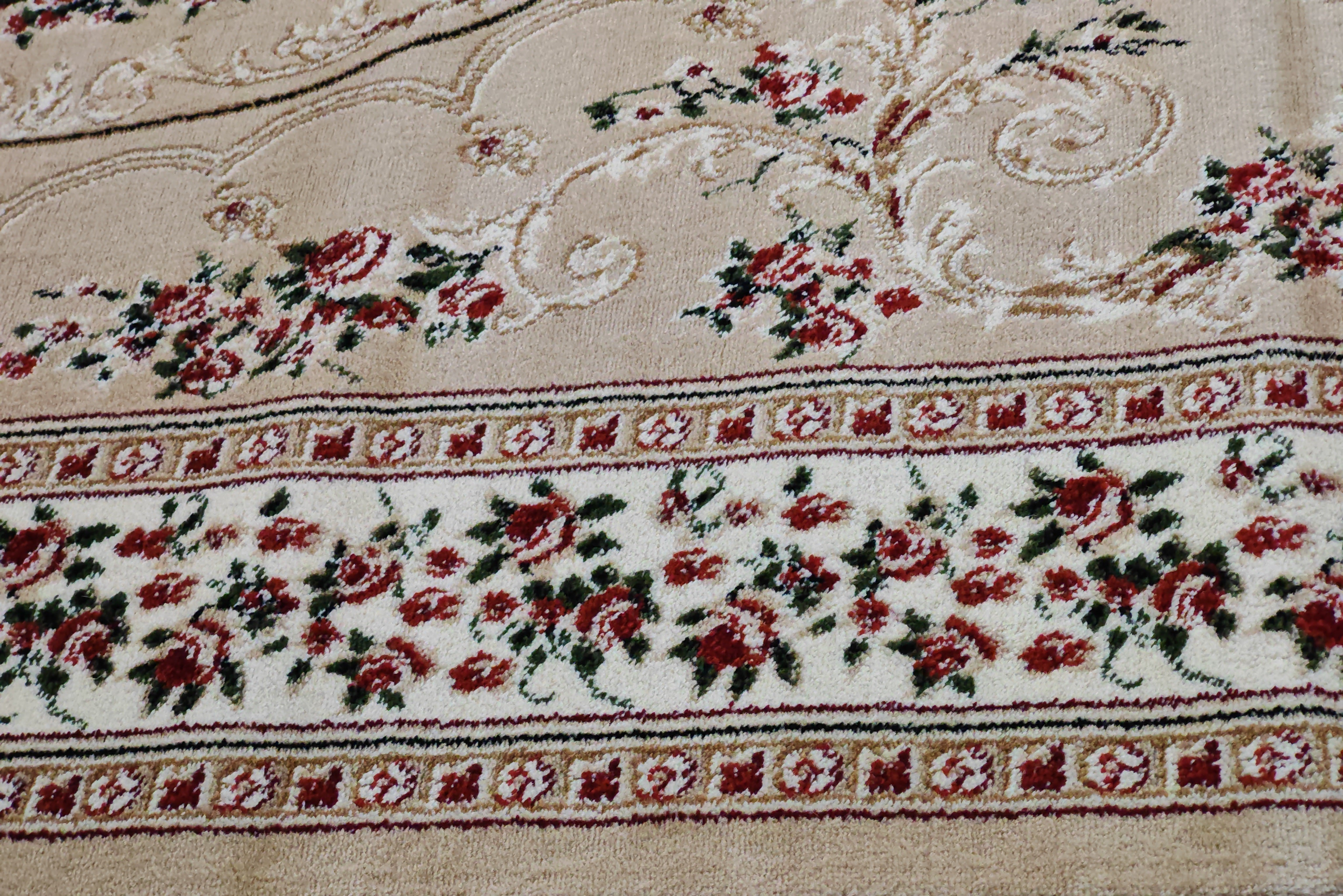 Covor clasic cu medalion, crem/bej, - EmaCarpets