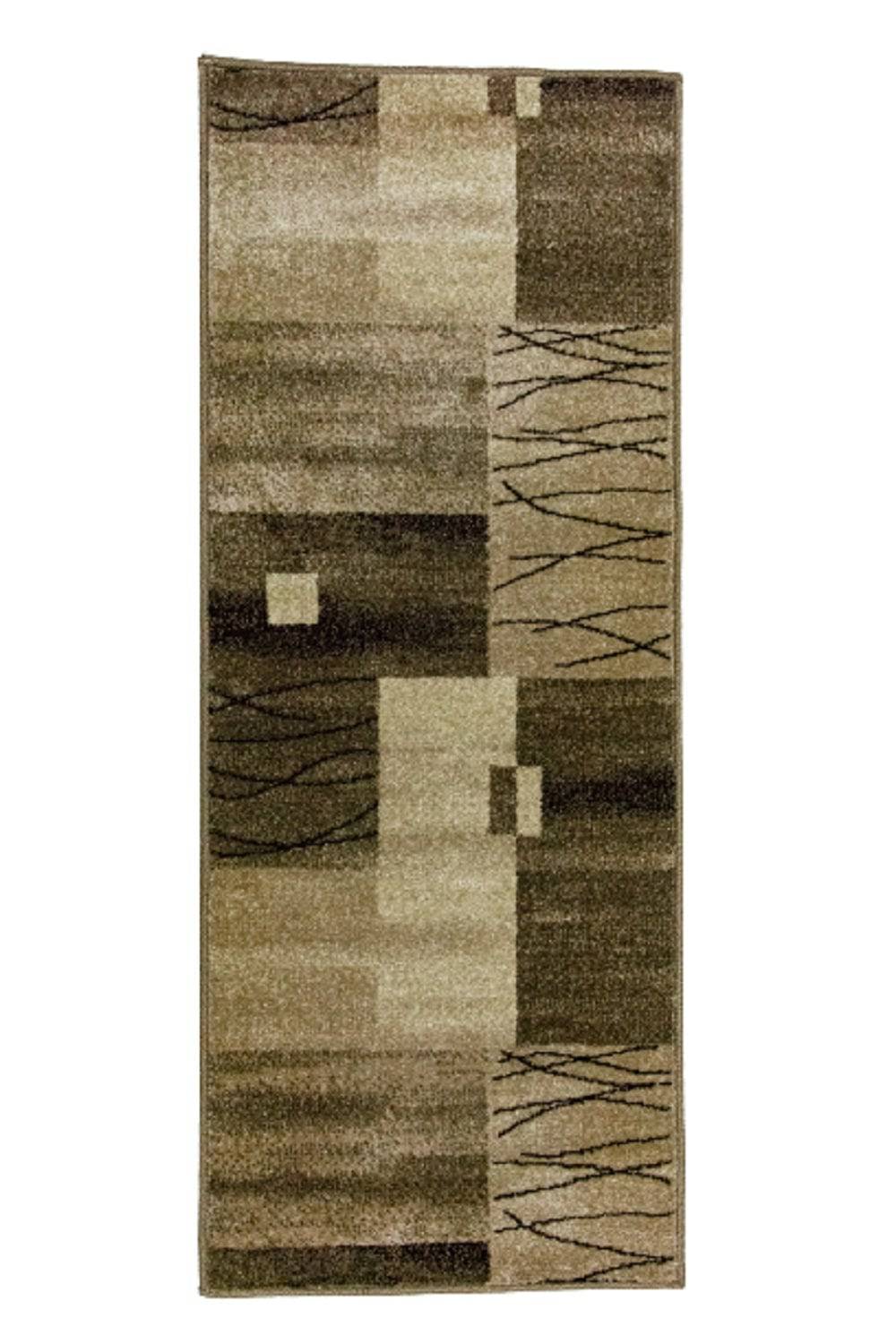 Traversa Daffi 68, bej/maro, latime 100 cm (surfilata)
