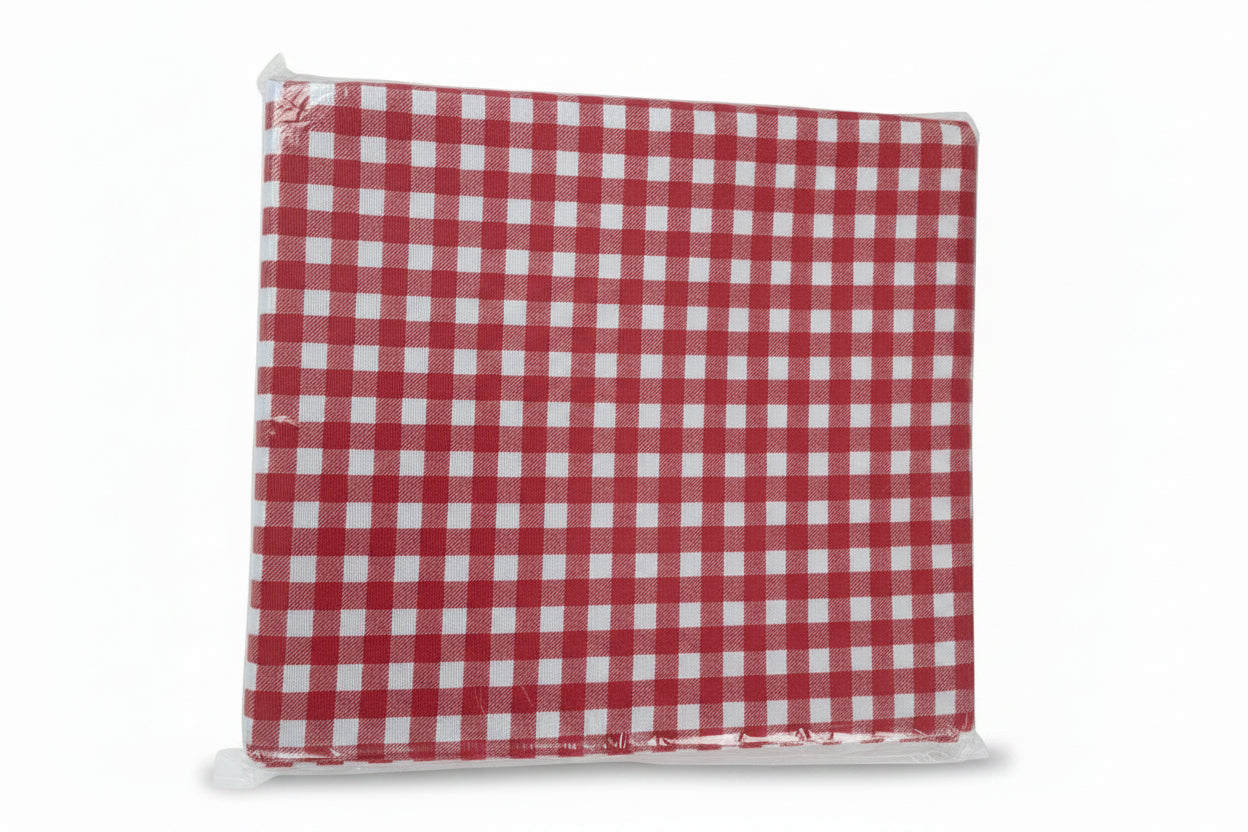 Față de Masă cu Carouri Roșu și Alb – Impermeabilă | 180x240 cm - EmaCarpets