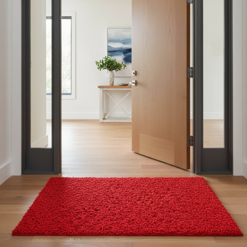 Traversa covor intrare int.si ext. Curly, rosu - EmaCarpets