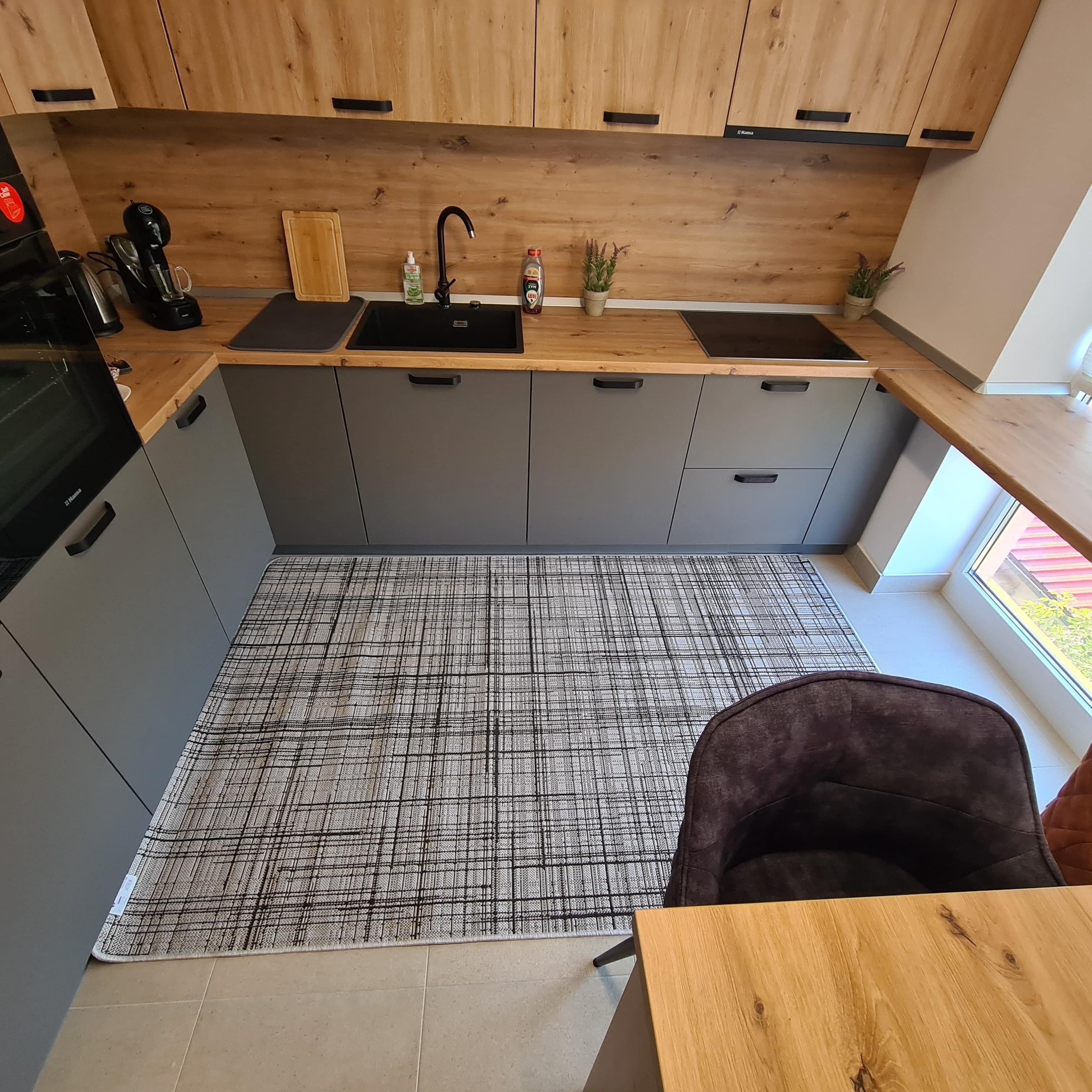 Covor antiderapant Flex, model 08, gri-Ema Carpets