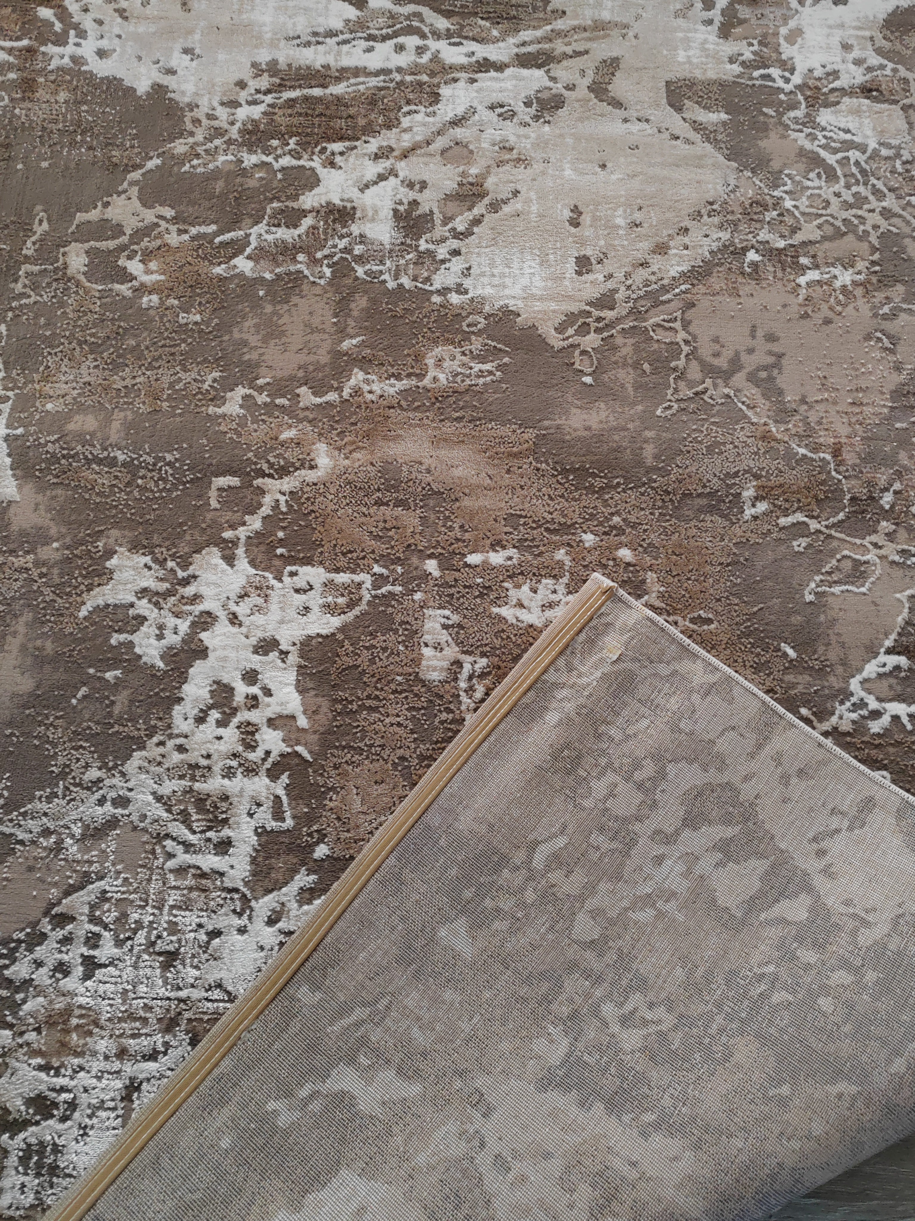 Covor modern Tisa , bej/maro, oval - EmaCarpets