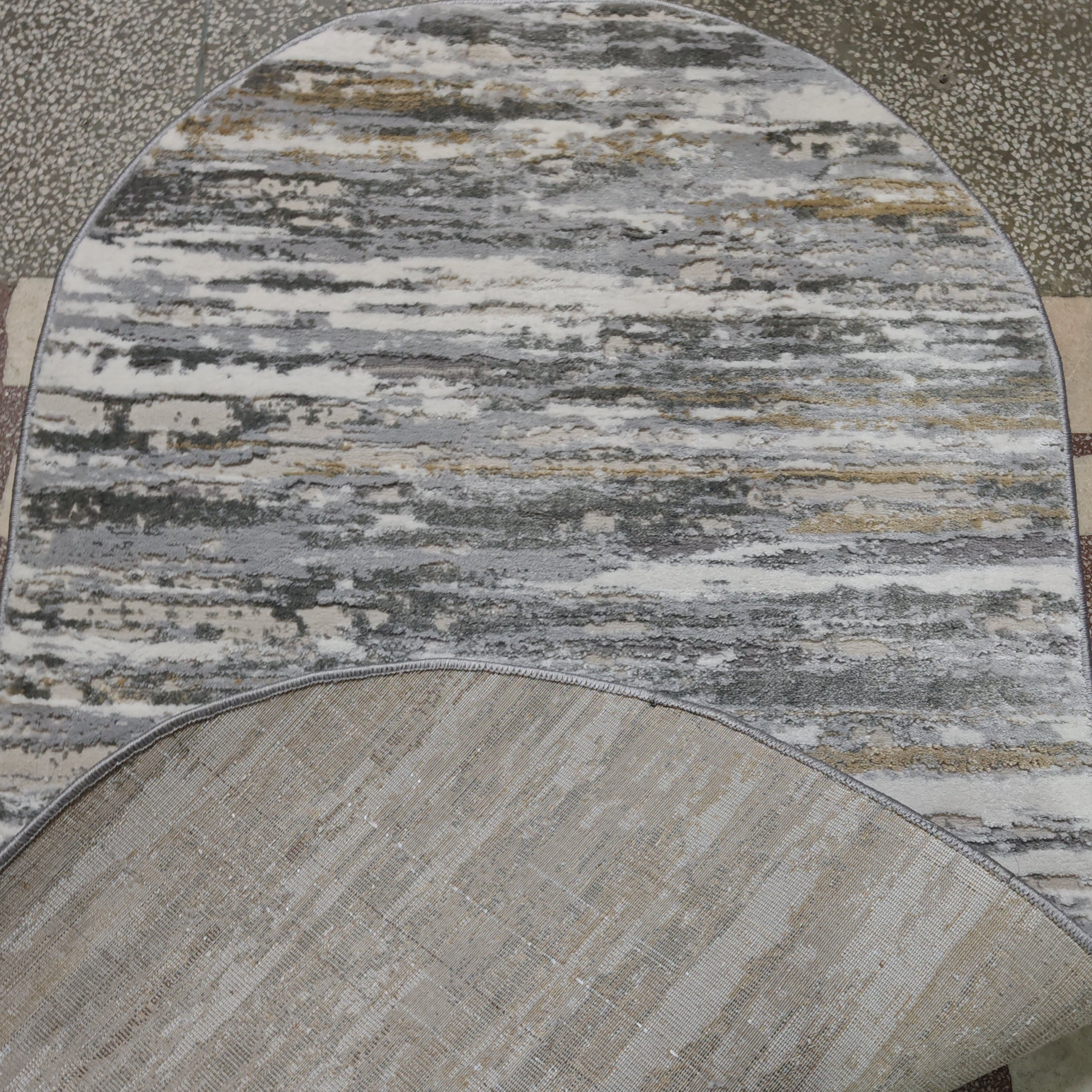 Covor modern Paris,gri/crem, oval3-EMA CARPETS
