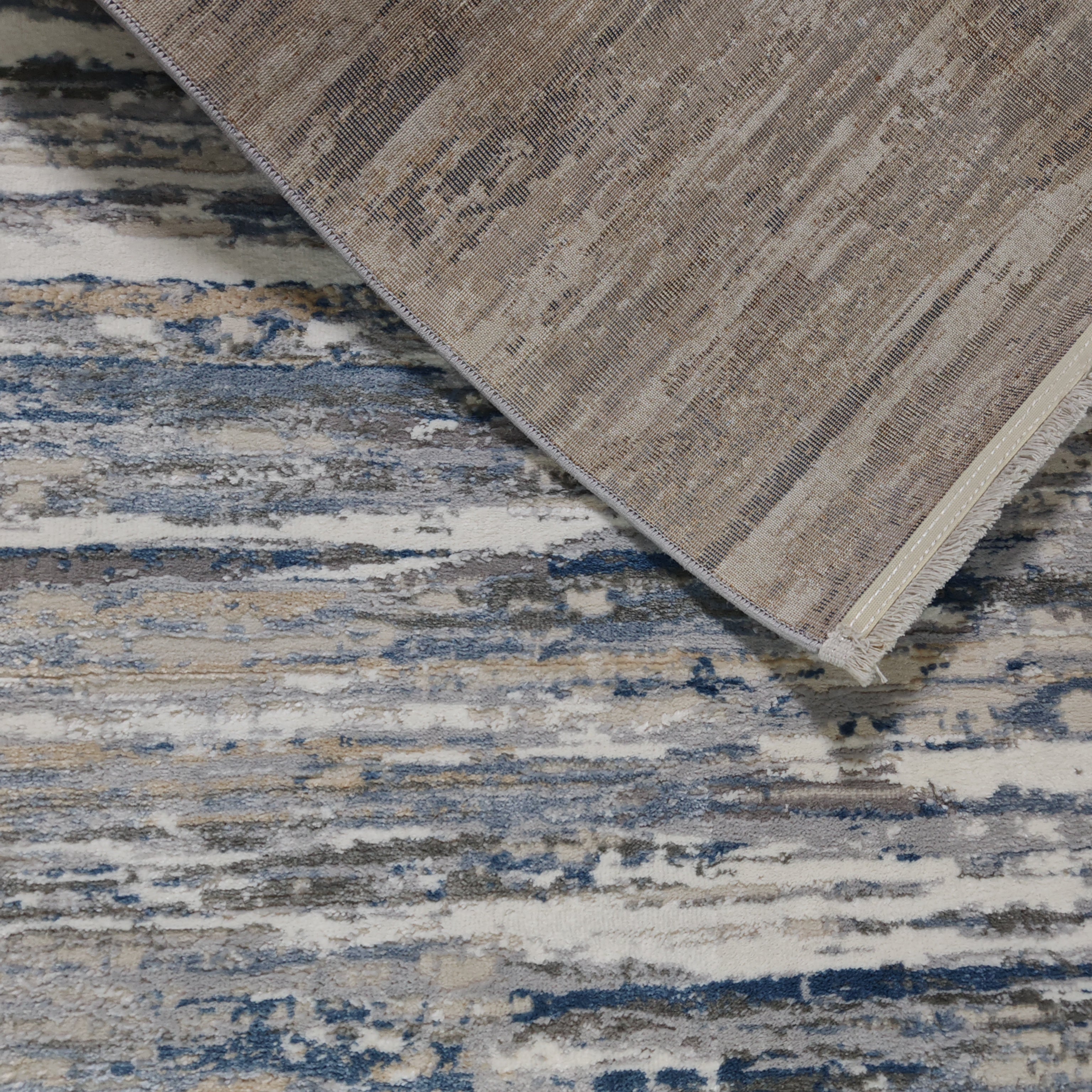 Covor modern Paris 2 gri/albastru, dreptunghiular