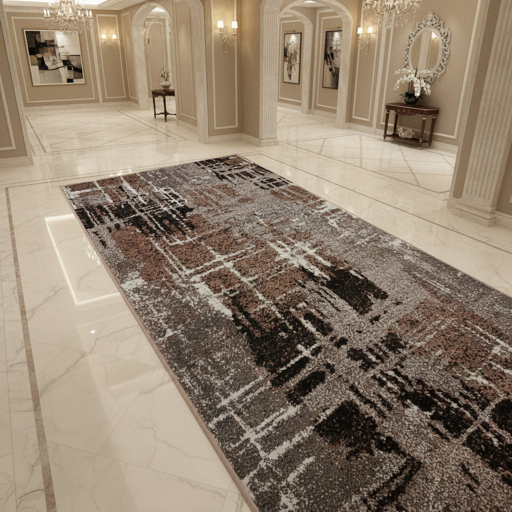 Traversa Mira 037, gri/maro 1-EMA CARPETS