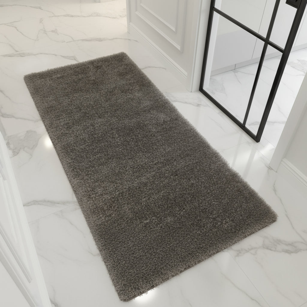 Traversa Matase. gri 1, latime 80 cm-EMA CARPETS