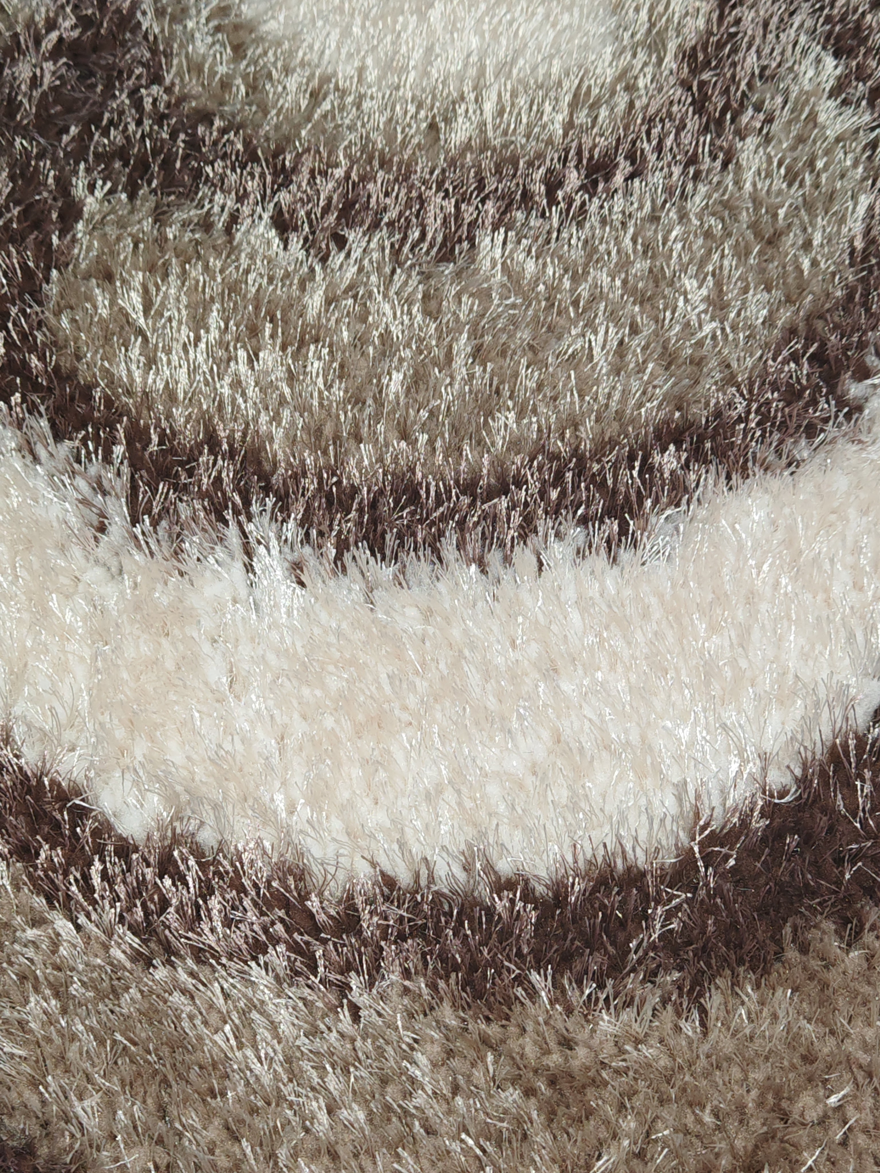 Covor floare matase 3D, bej / maro 5- EMA CARPETS