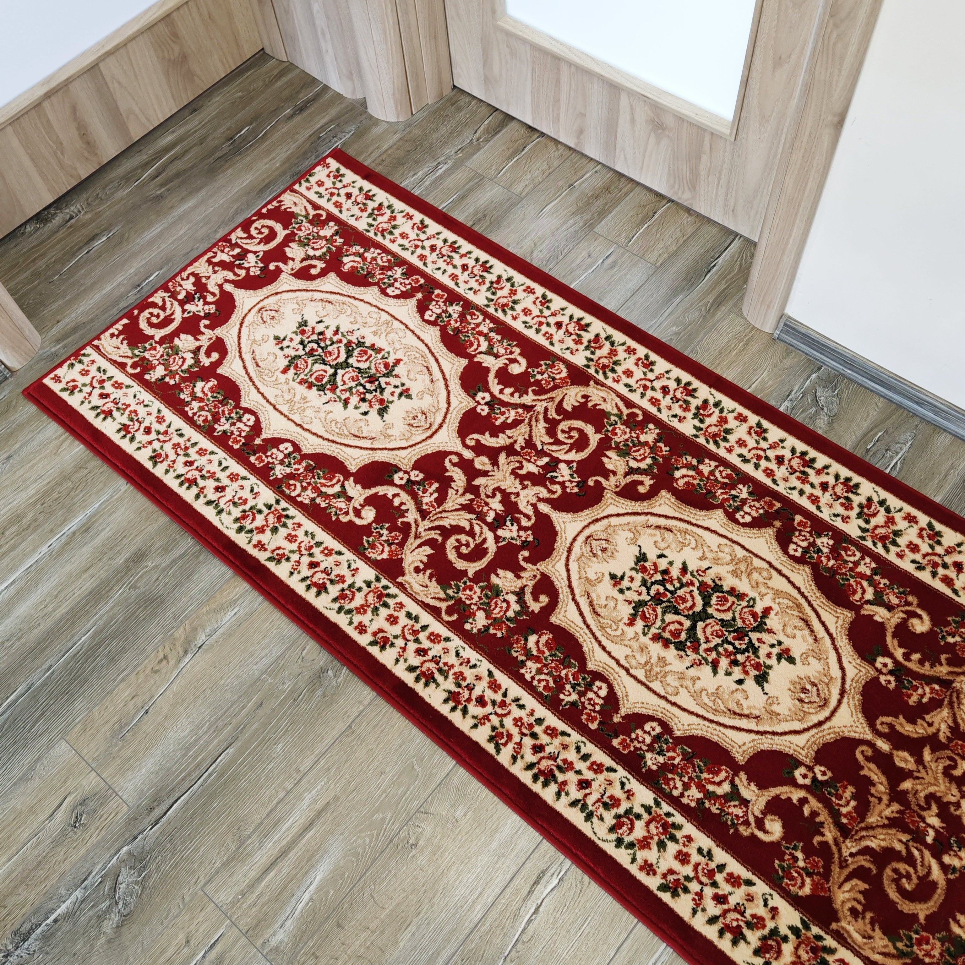 Traversa cu medalion , grena, latime 60 cm (surfilata) -Ema Carpets