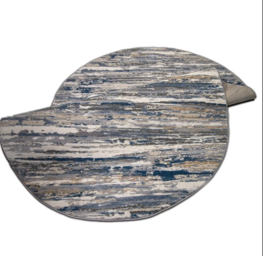 Covor modern Paris, gri/albastru, oval - EmaCarpets
