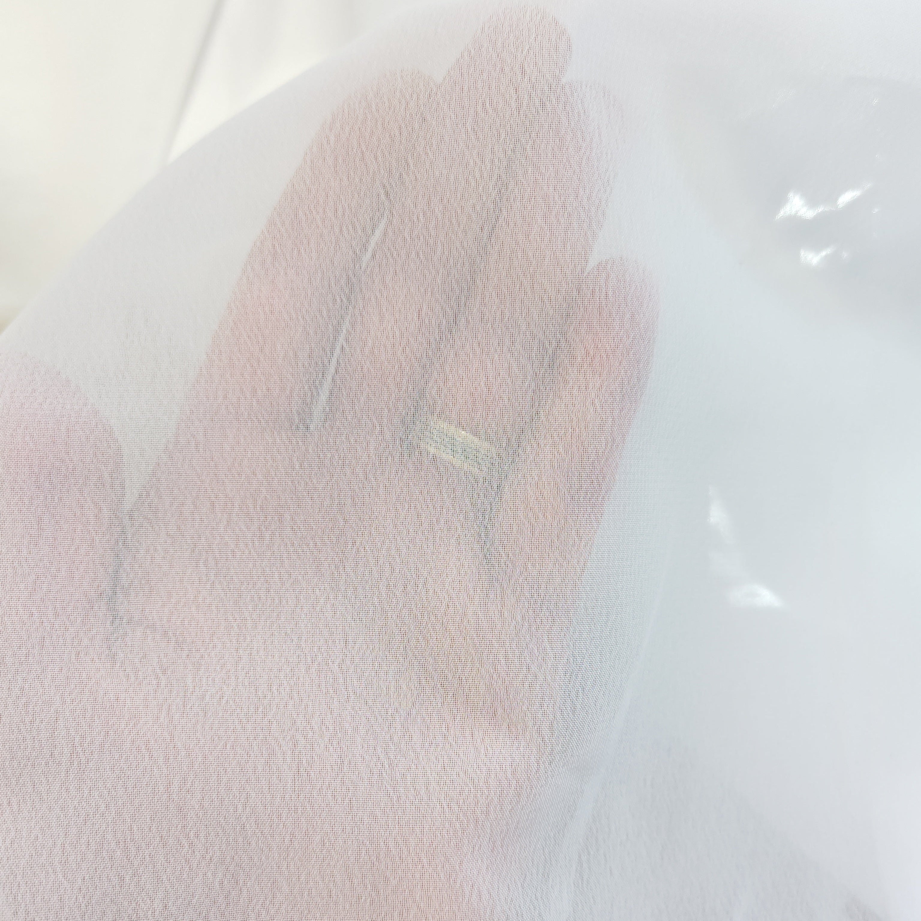 Perdea gata de montat, alb, cu rejansa