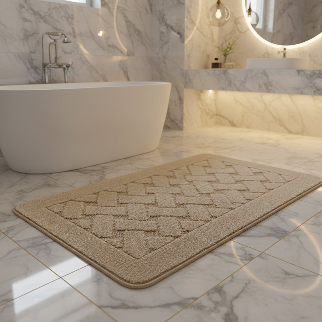 Set baie 2 piese crem 50 x 80 / 40 x 50 cm - EmaCarpets