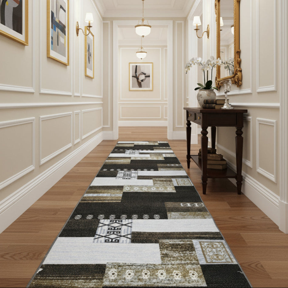 Traversa antiderapanta imprimata Butique, subtire, latime 120 cm (surfilata) - EmaCarpets