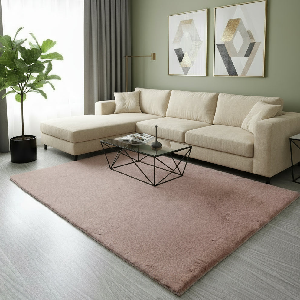 Covor Tip Blanita, roz, antiderapant - EmaCarpets