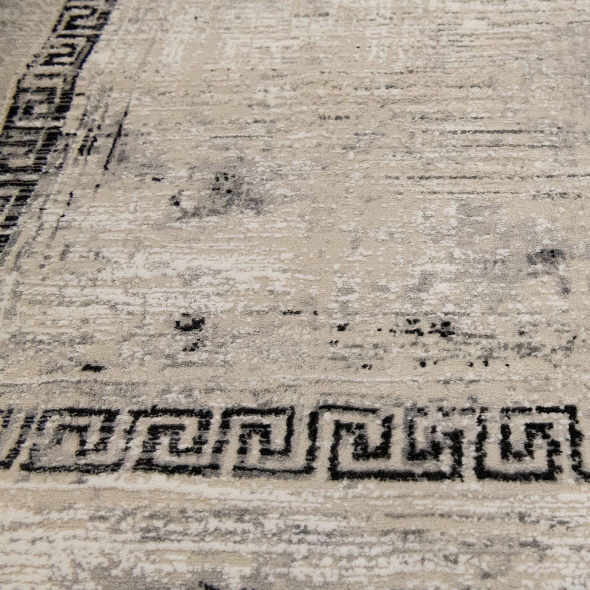 Covor Eva, gri/negru, dreptunghiular - EmaCarpets