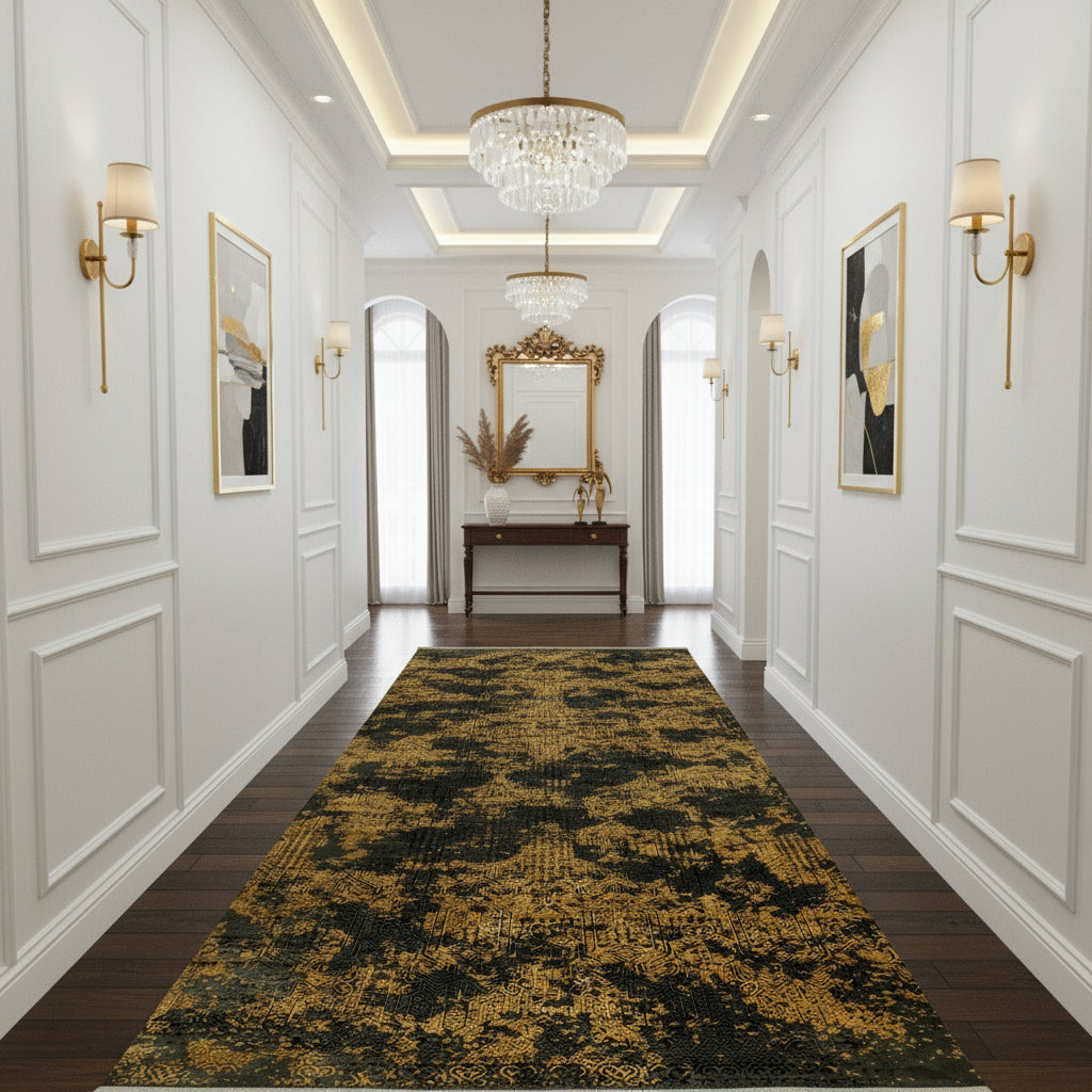 Covor Galata, gri/galben, dreptunghiular - EmaCarpets