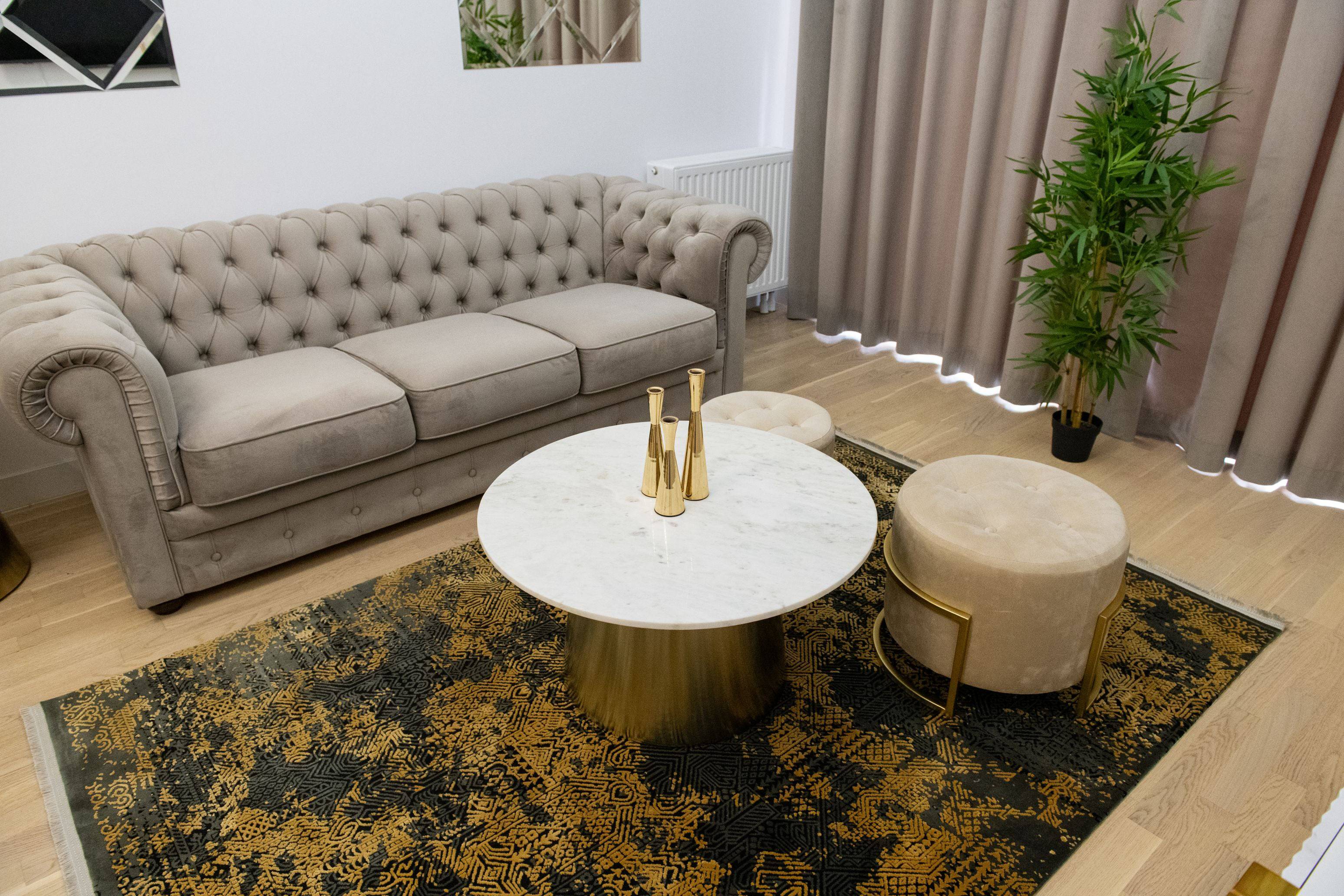 Covor Galata, gri/galben, dreptunghiular - EmaCarpets