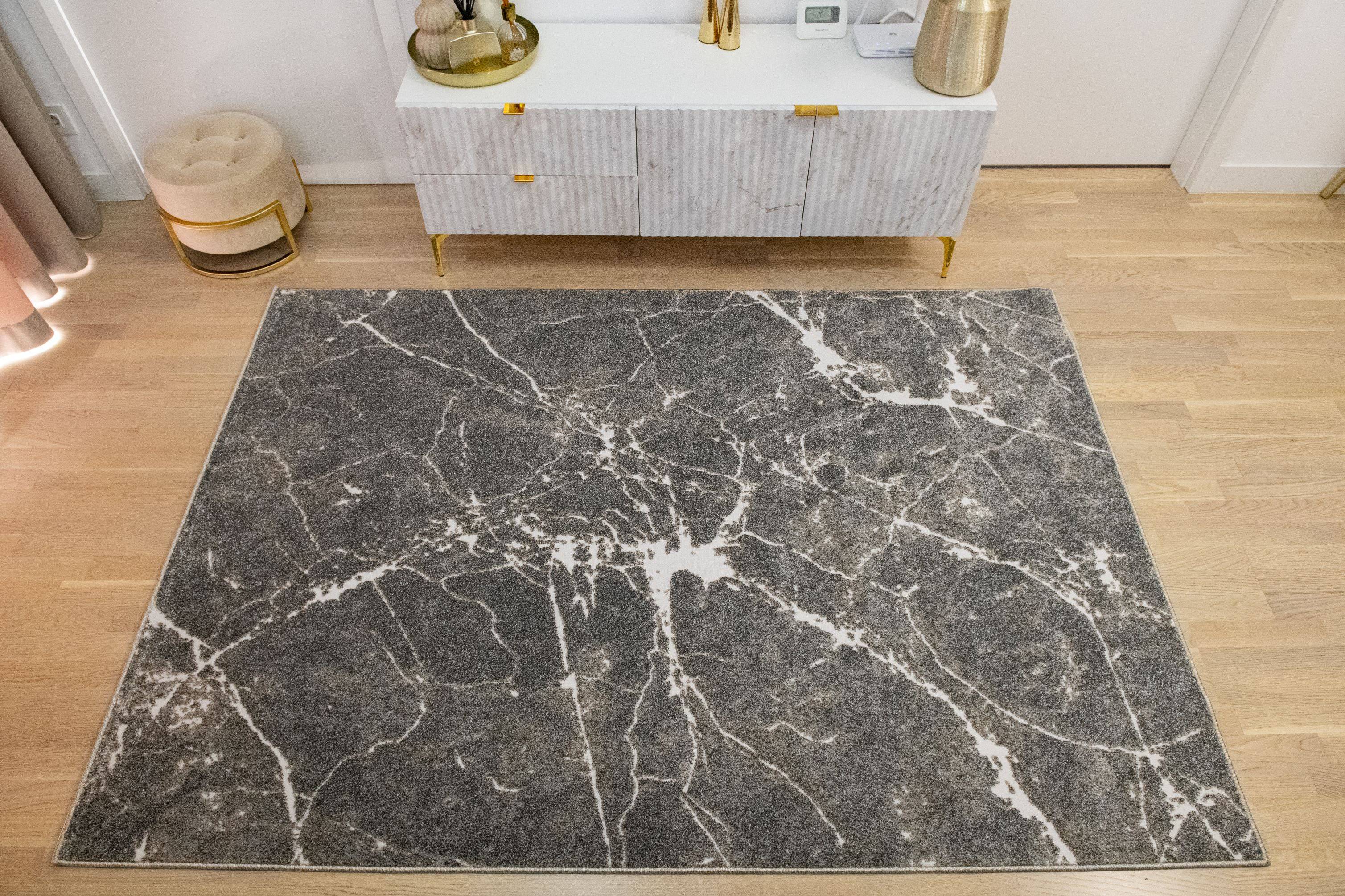 Covor Apollo, gri/alb - EmaCarpets