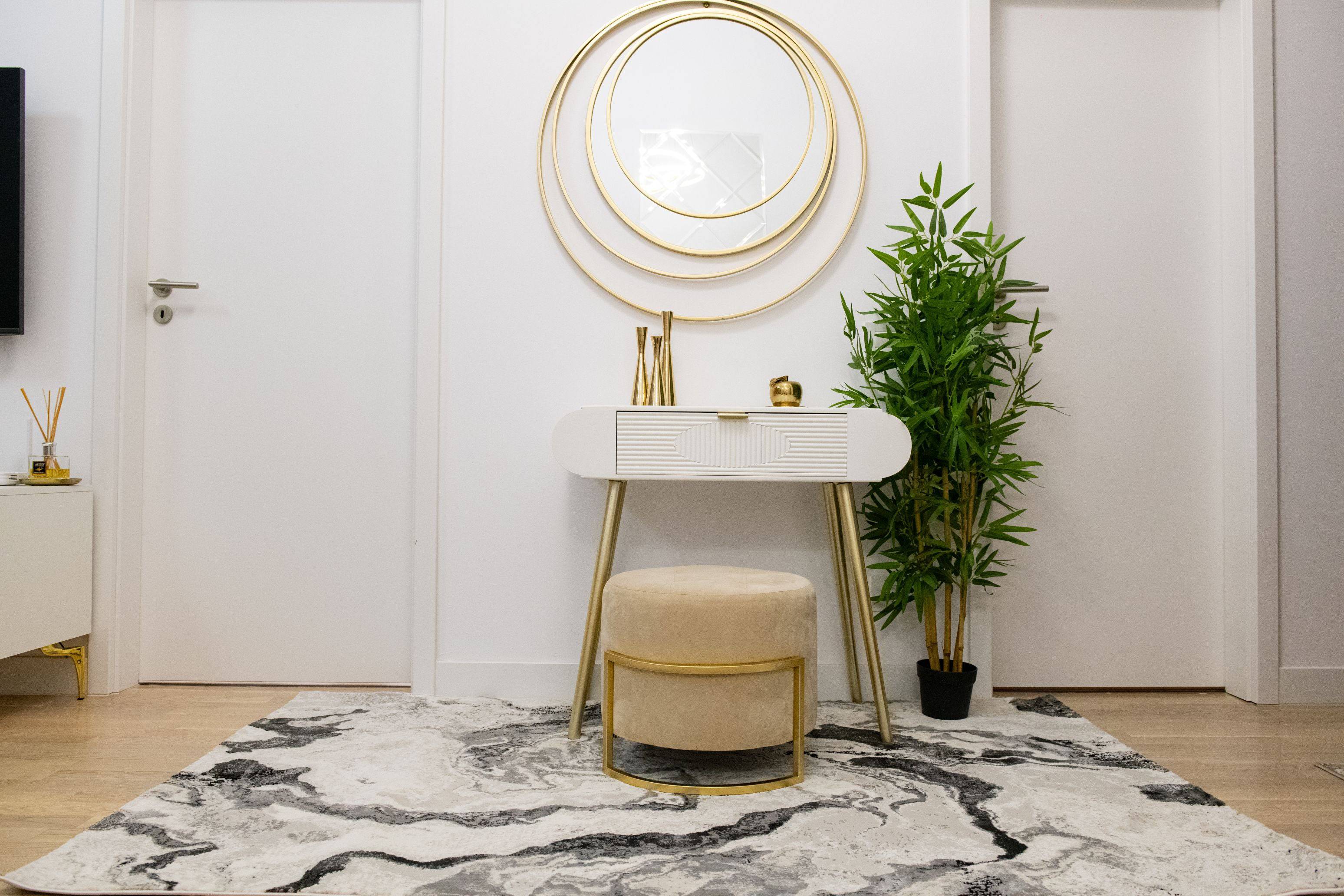 Covor Modern Atlantis, gri/negru - EmaCarpets