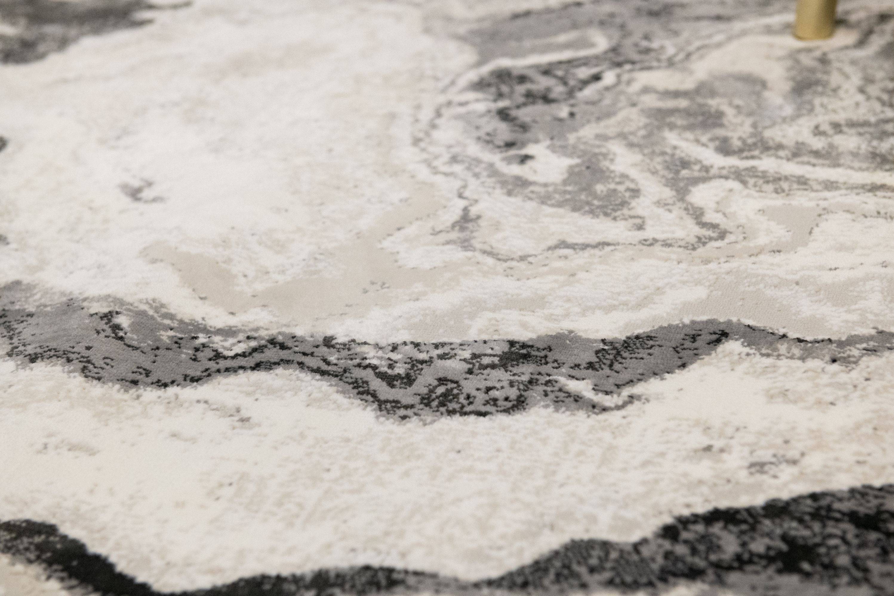 Covor Modern Atlantis, gri/negru - EmaCarpets