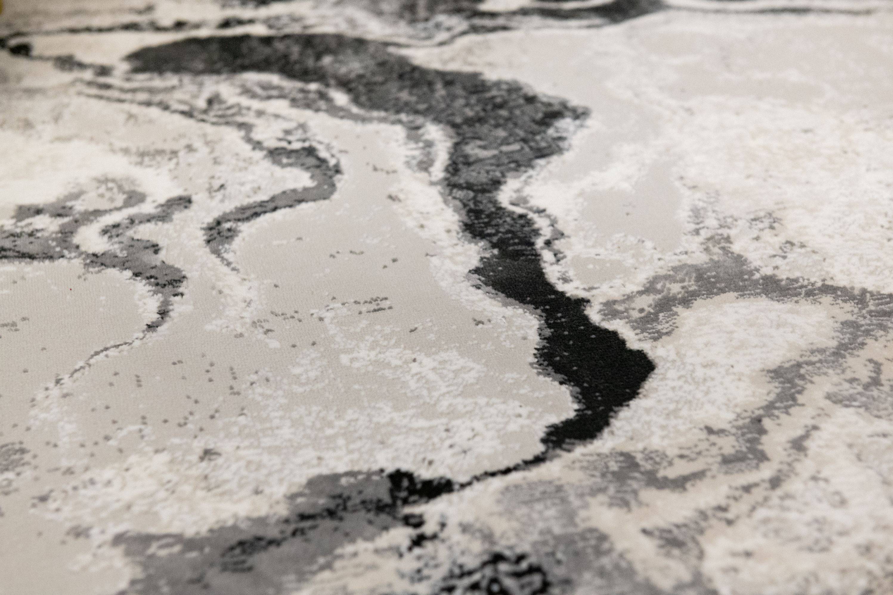 Covor Modern Atlantis, gri/negru - EmaCarpets