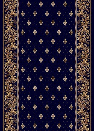 Traversa Lotos cu crini, albastru-Ema Carpets