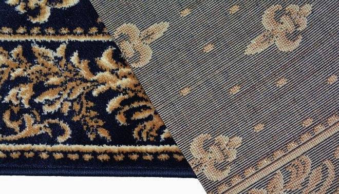 Traversa Biserica vultur, albastru, latime 80 cm (surfilata) - EmaCarpets