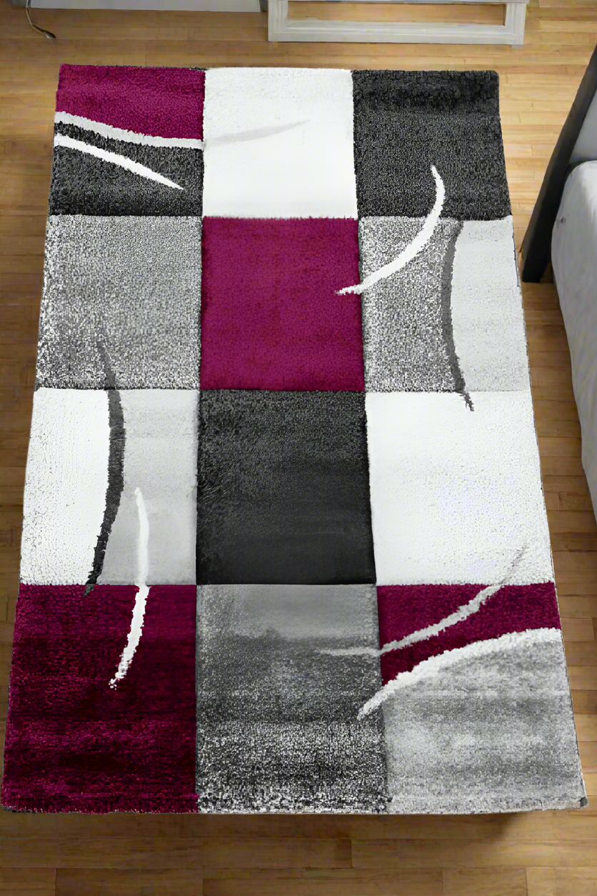 Covor Garden, gri/lila, dreptunghiular - EmaCarpets