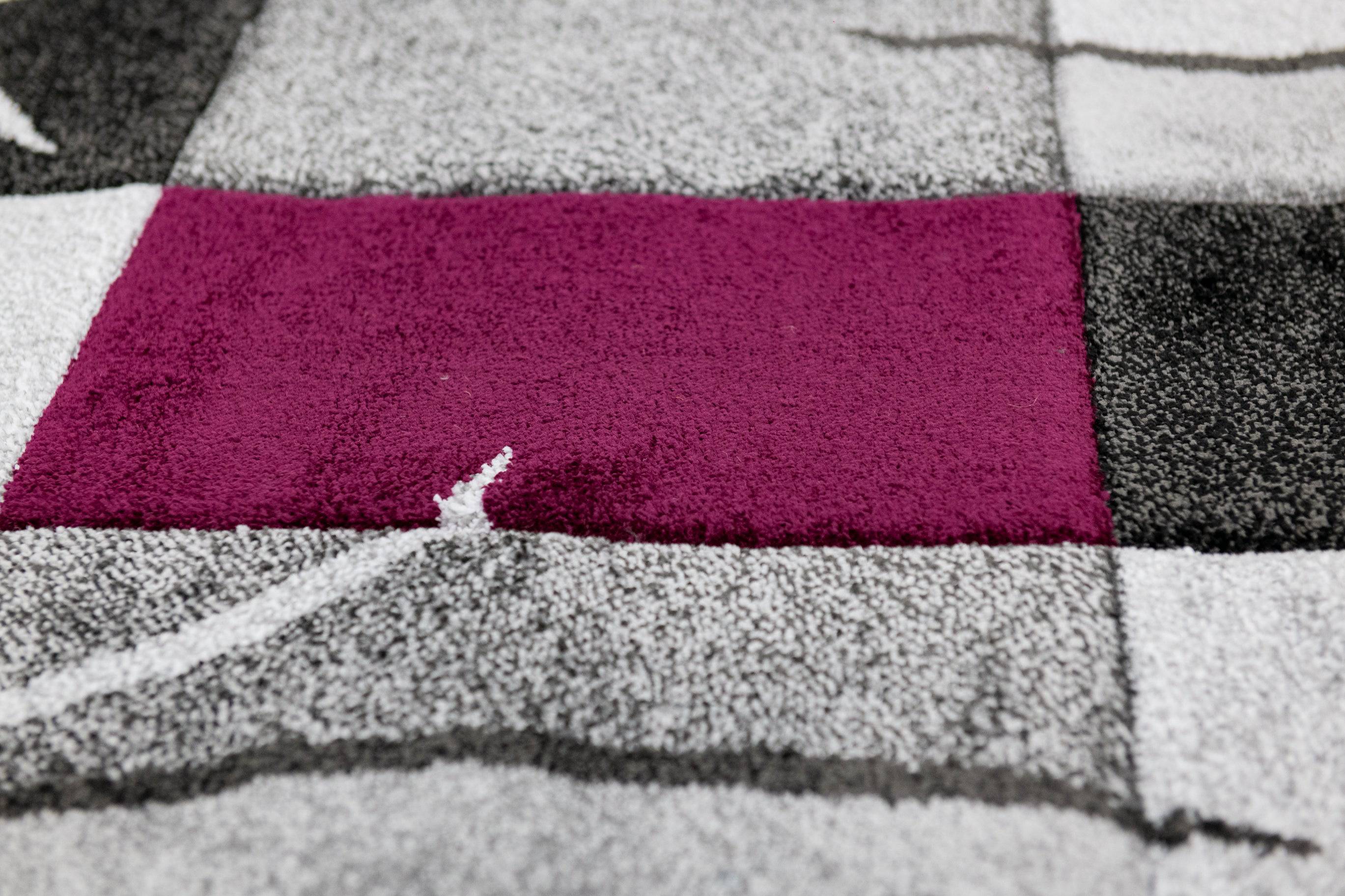 Covor Garden, gri/lila, oval - EmaCarpets