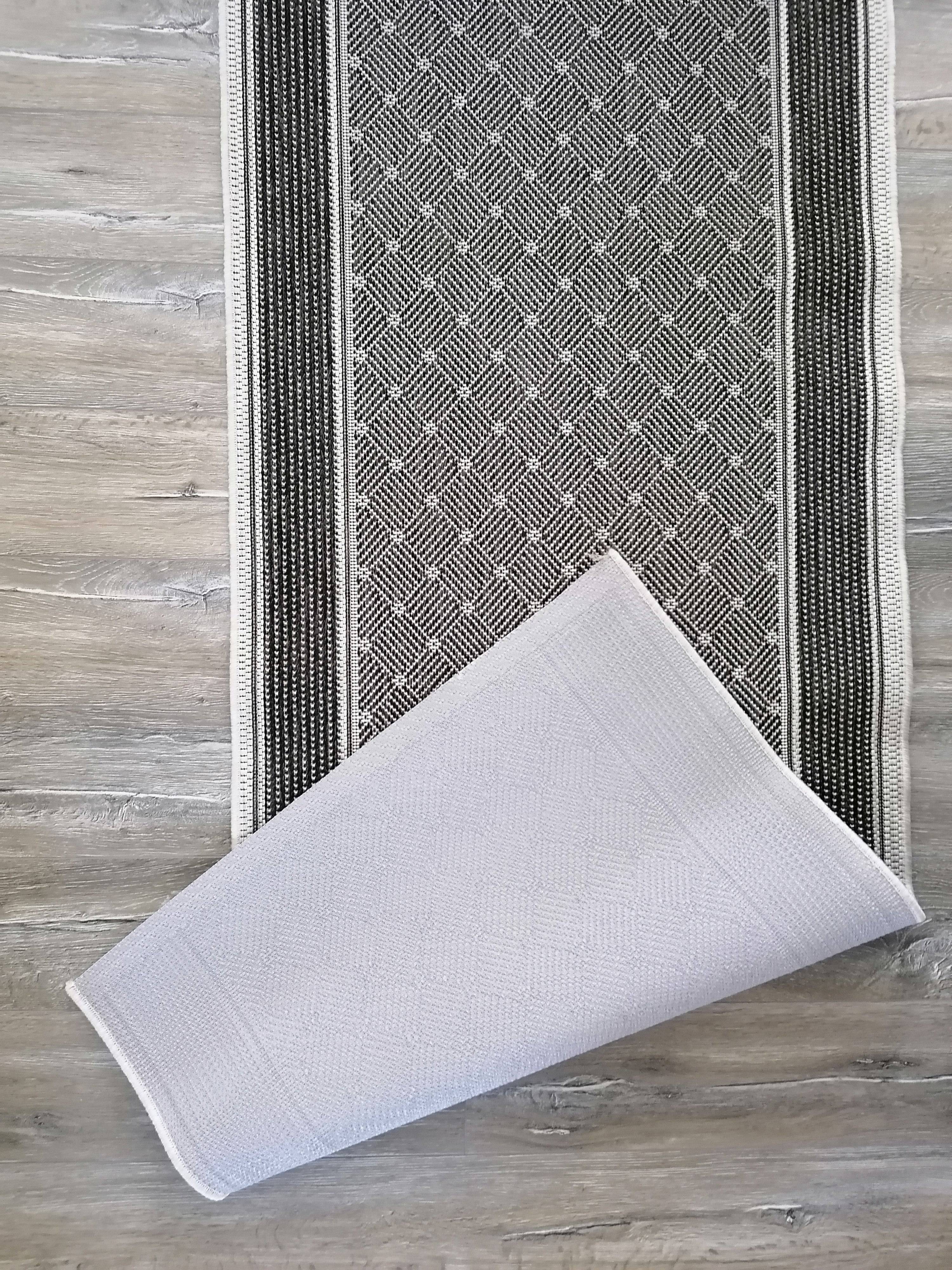 Traversa antiderapanta Flex, gri, latime 100 cm (surfilata) - EmaCarpets
