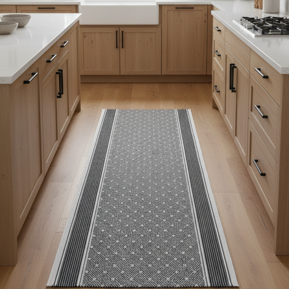 Traversa antiderapanta Flex, gri , latime 67 cm (surfilata) - EmaCarpets