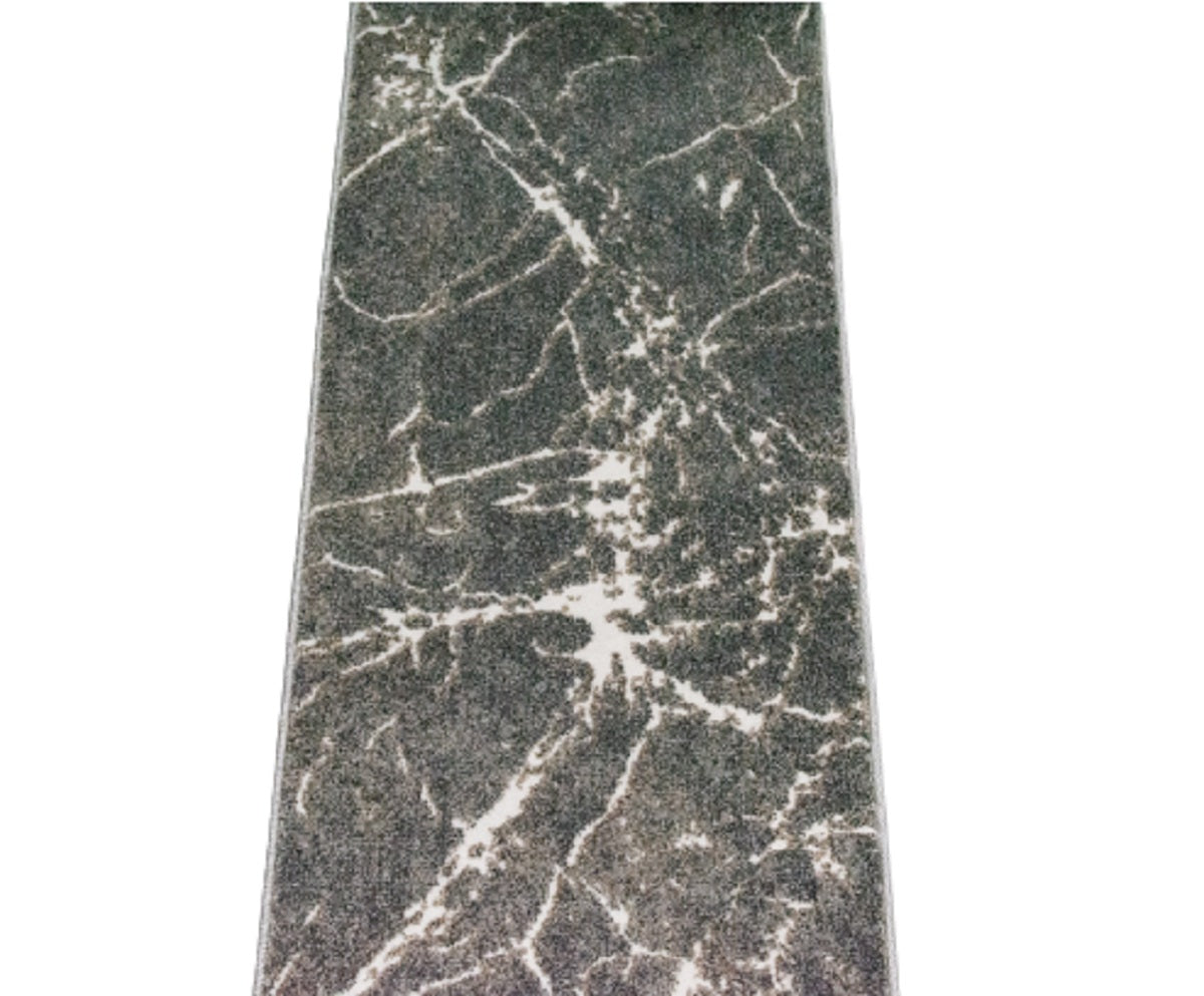 Traversa Apollo, gri/alb, latime 80 cm (surfilata) - EmaCarpets