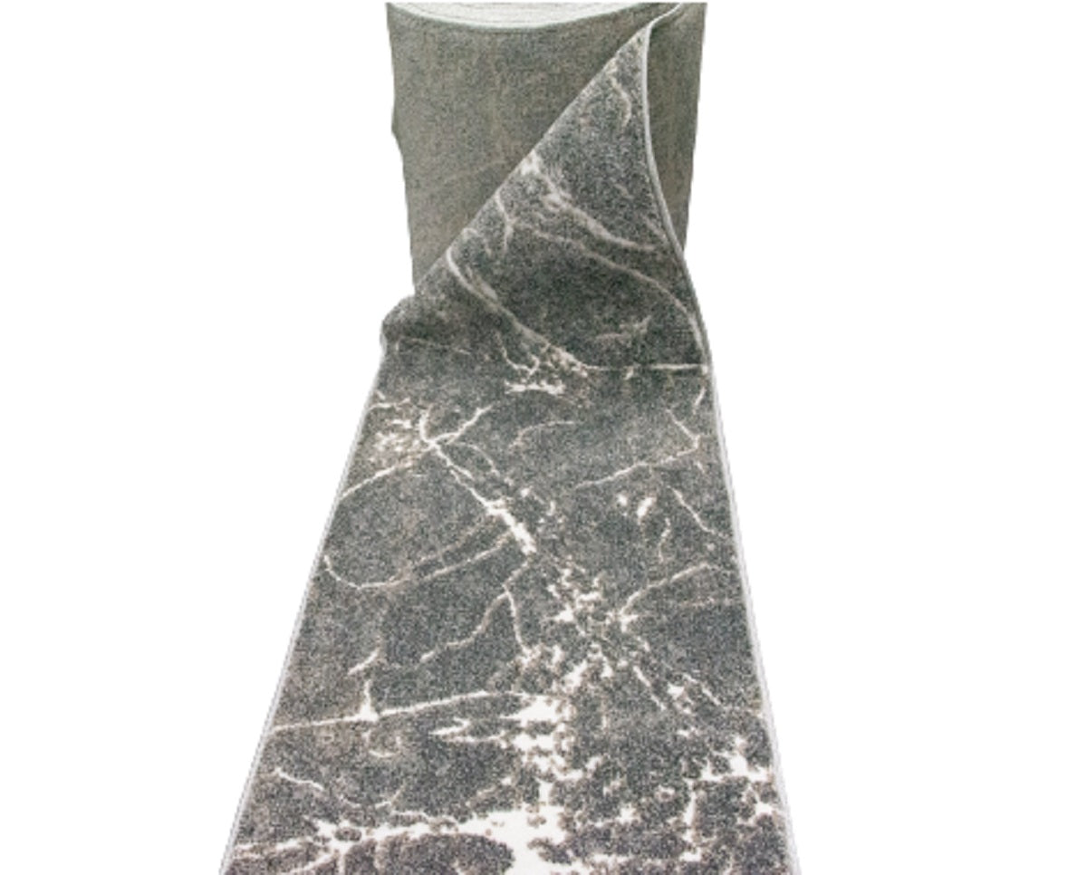 Traversa Apollo, gri/alb, latime 120 cm (surfilata) - EmaCarpets