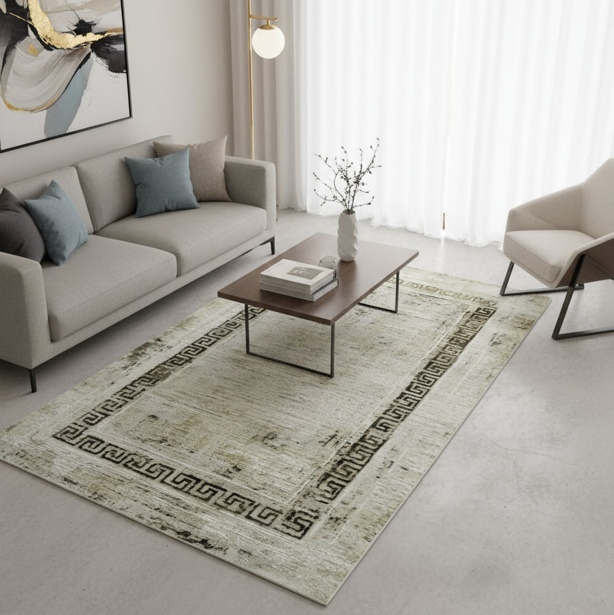 Covor Eva, bej/maro, dreptunghiular - EmaCarpets