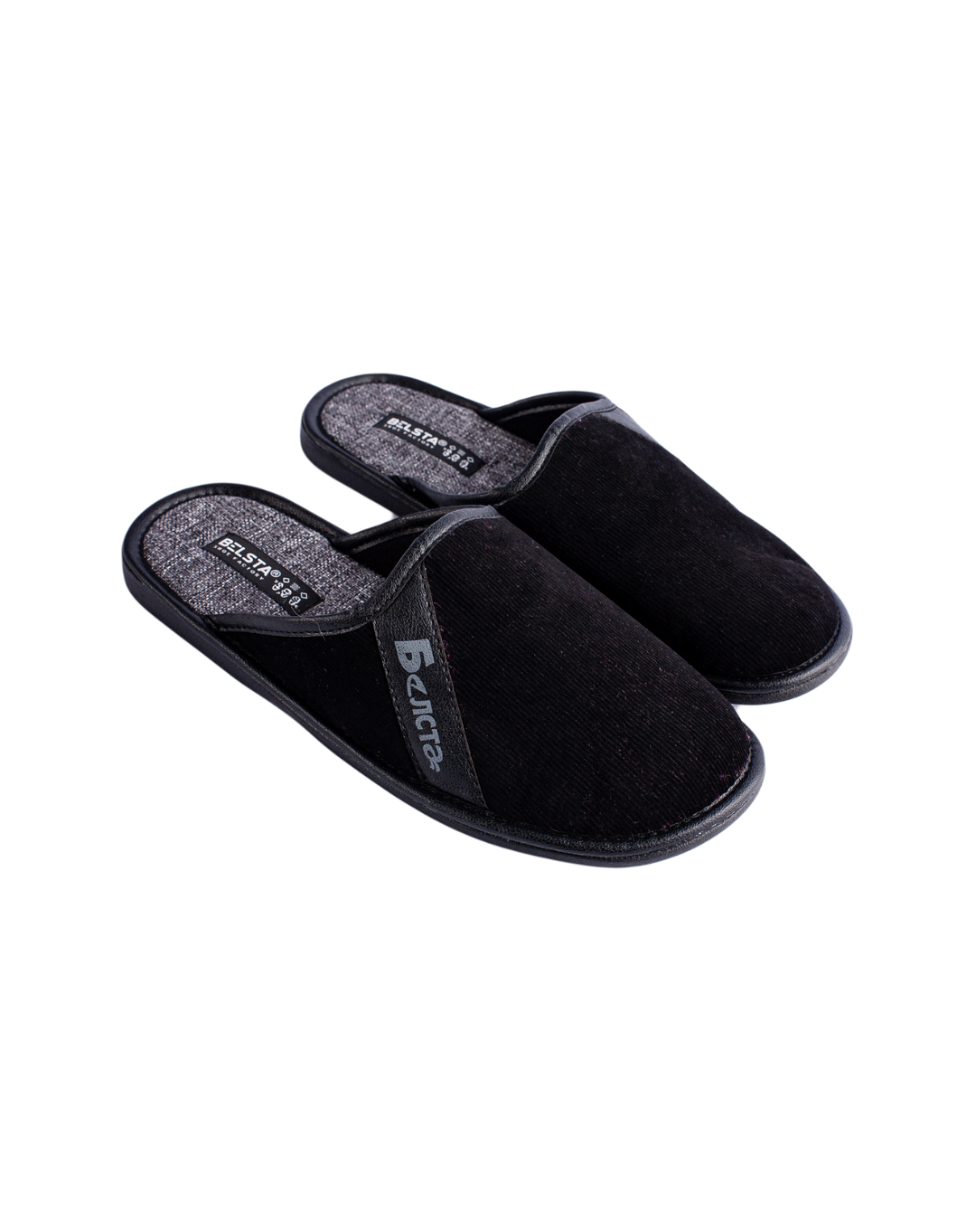 Papuci de casă din velur negru