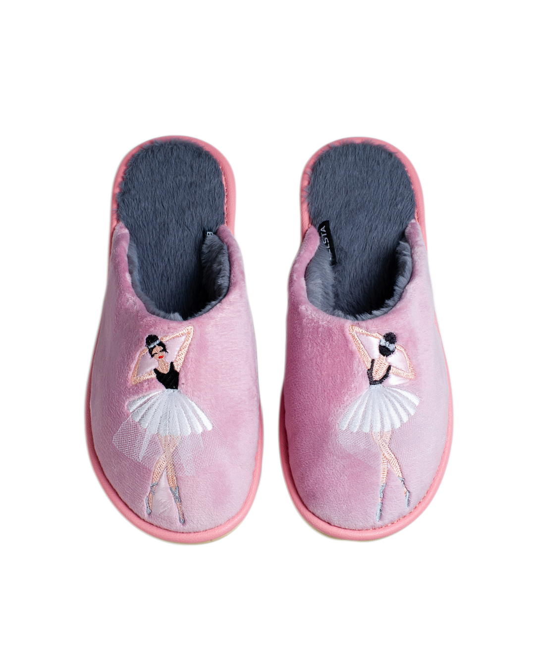 Papuci de casă din velur roz