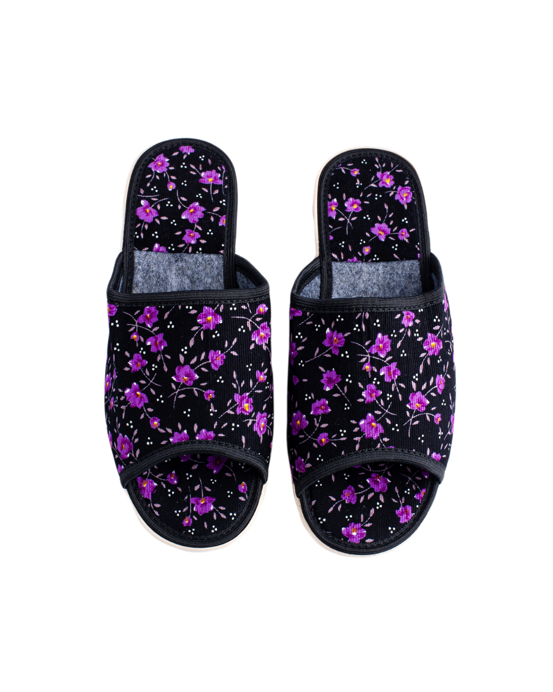 Papuci de casă cu imprimeu floral