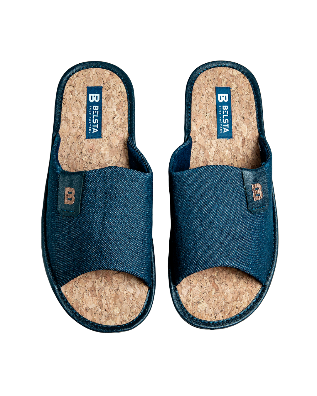 Papuci de vară din denim albastru