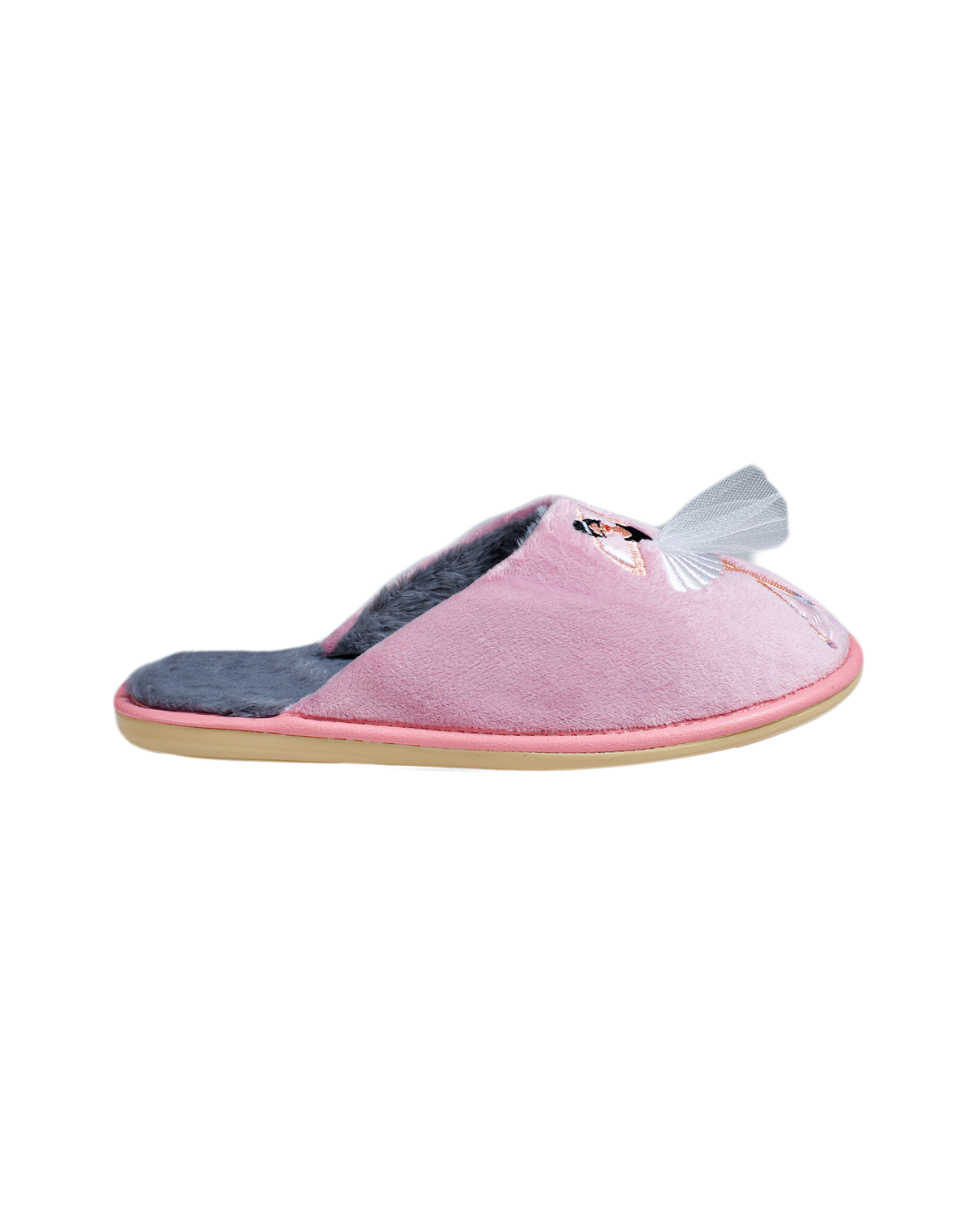 Papuci de casă din velur roz