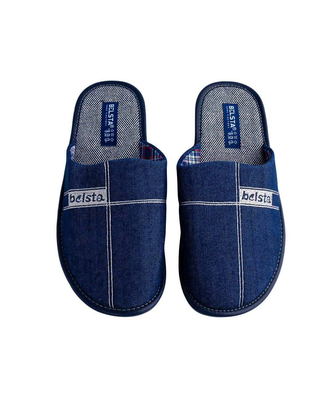 Papuci de casă din denim bleumarin