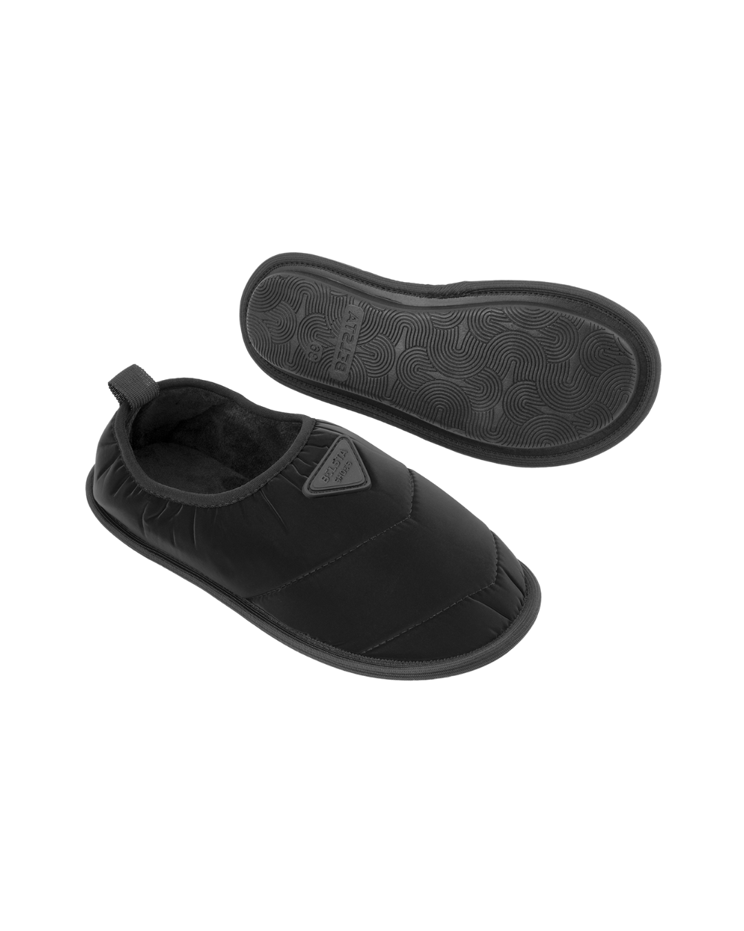 Papuci de casa matlasați negri