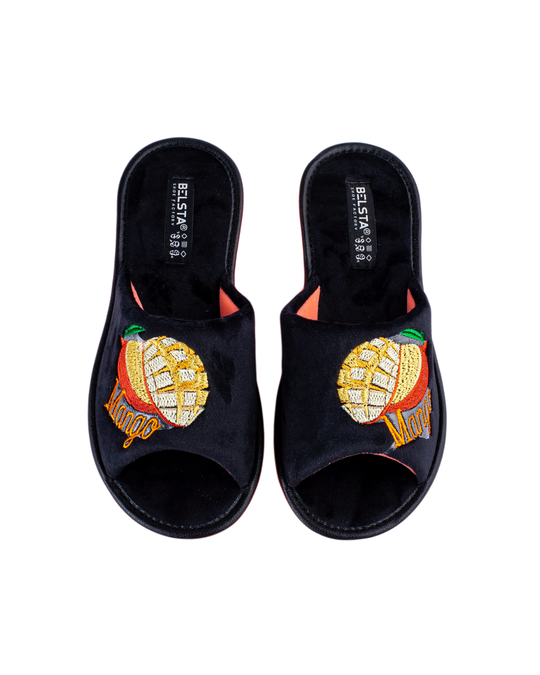 Papuci de casă din velur negru