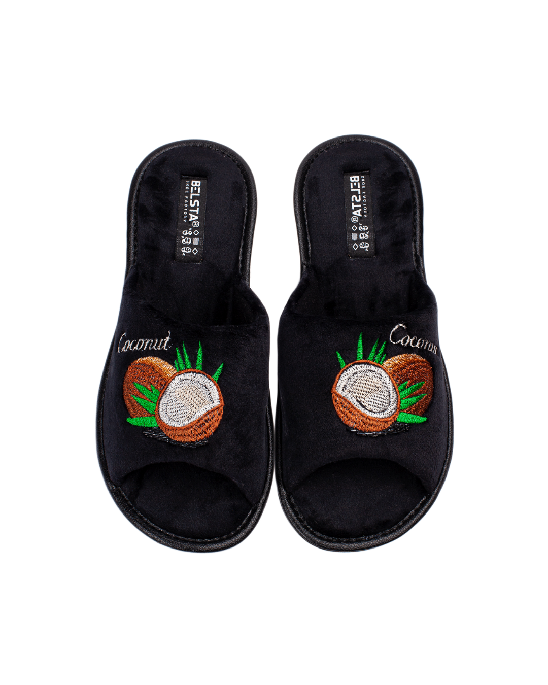 Papuci de casă din velur negru