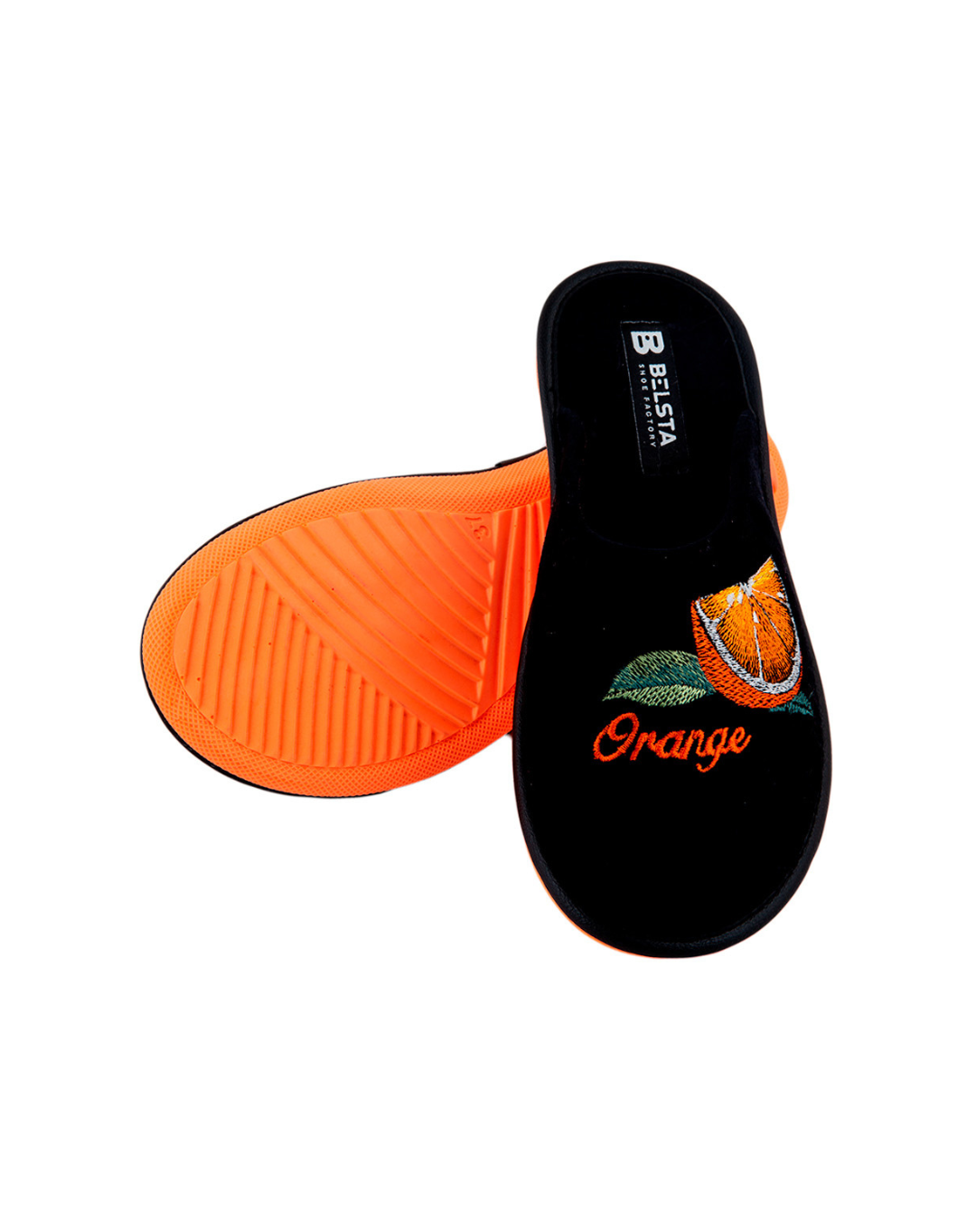 Papuci de casă din velur negru