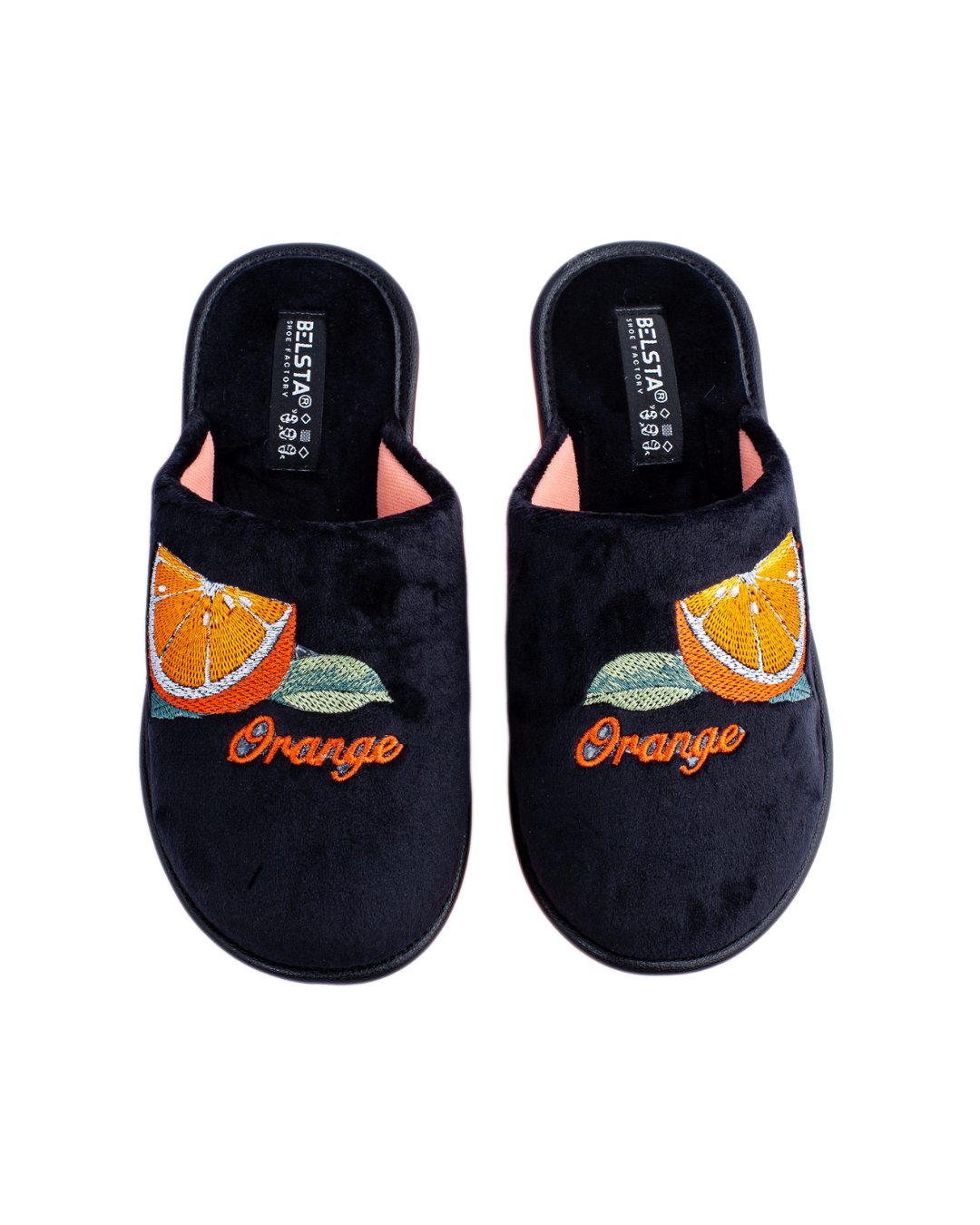 Papuci de casă din velur negru