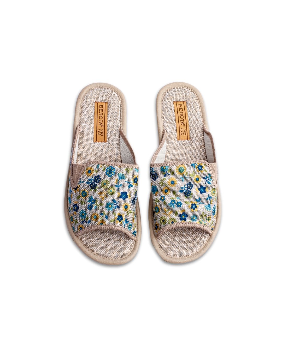 Papuci dama bej cu elastic