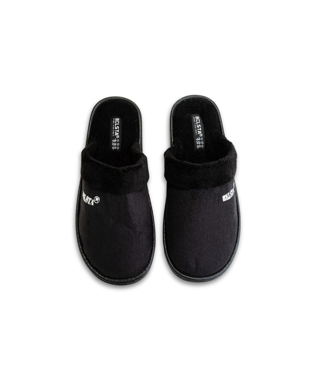 Papuci bărbătești negri cu broderie